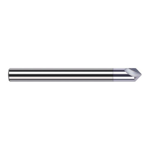 Harvey Tool 854415-C8 | 30 Degree Point Angle 1/8" Shank x 0.2050" LOC x 1-1/2" OAL TiB2 Coated Solid Carbide Radius Point Engraving Cutter