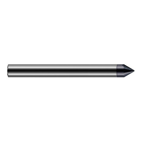 Harvey Tool 876508-C6 | 1/8" Diameter x 1/8" Shank x 0.0570" LOC x 1-1/2" OAL AlTiN Nano Coated 2FL Solid Carbide Tipped Off Engraving Cutter for Hardened Steel