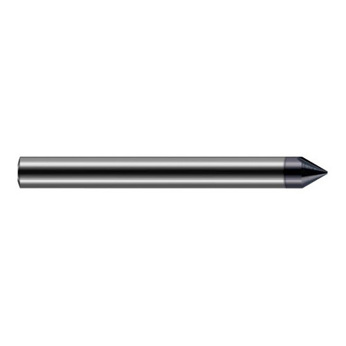 Harvey Tool 868108-C6 | 1/8" Diameter x 1/8" Shank x 0.0950" LOC x 1-1/2" OAL AlTiN Nano Coated 2FL Solid Carbide Tipped Off Engraving Cutter for Hardened Steel