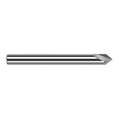 Harvey Tool 939712 | 3/16" Diameter x 3/16" Shank x 0.0860" LOC x 2" OAL Uncoated Solid Carbide Engraving Cutter Marking Cutter for Ferrous Materials