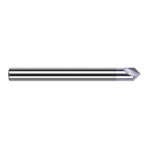 Harvey Tool 918645-C8 | 1/4" Diameter x 1/4" Shank x 0.1230" LOC x 2" OAL TiB2 Coated Solid Carbide Engraving Cutter Marking Cutter for Non-Ferrous Materials