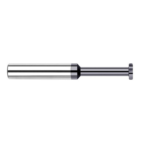 Harvey Tool 900062-C3 | 1/4" Diameter x 1/16" Width x 1/4" Shank 0.0100" Corner Radus AlTiN Coated Solid Carbide Straight Tooth Keyseat Cutter