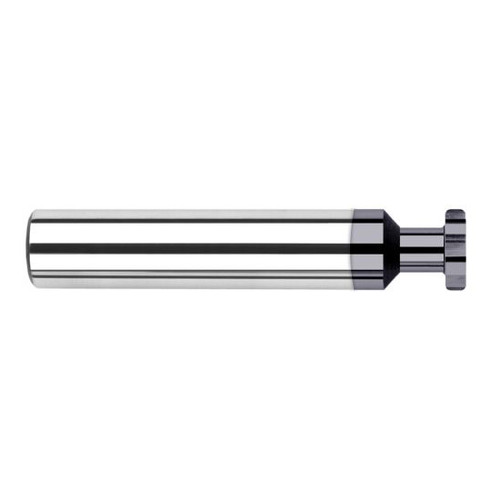 Harvey Tool 901050-C3 | 1/2" Diameter x 3/32" Width x 1/2" Shank 0.0100" Corner Radus AlTiN Coated Solid Carbide Straight Tooth Keyseat Cutter