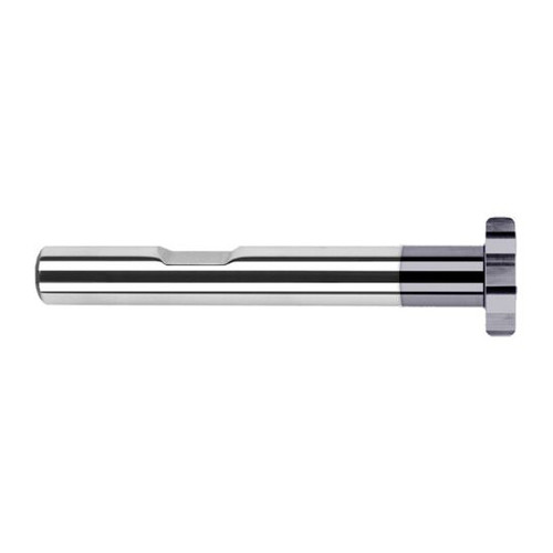 Harvey Tool 905250-C3 | 3/4" Diameter x 1/8" Width x 3/8" Shank 0.0300" Corner Radus AlTiN Coated Solid Carbide Straight Tooth Keyseat Cutter