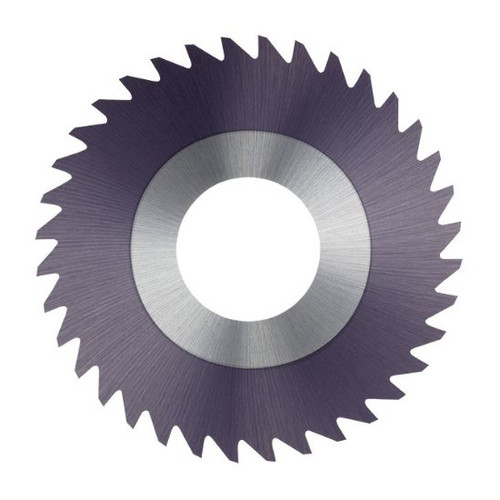 Harvey Tool SAB0625-C3 | 1-1/4" Diameter x 1/16" Thickness x 3/8" Hole 24 Teeth AlTiN Coated Solid Carbide Slitting Saw