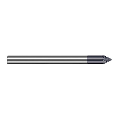 Harvey Tool 891145-C3 | 45 Degree Angle per Side 0.0880" LOC x 0.1875" Shank AlTiN Coated Solid Carbide Deburring Chamfer Mill