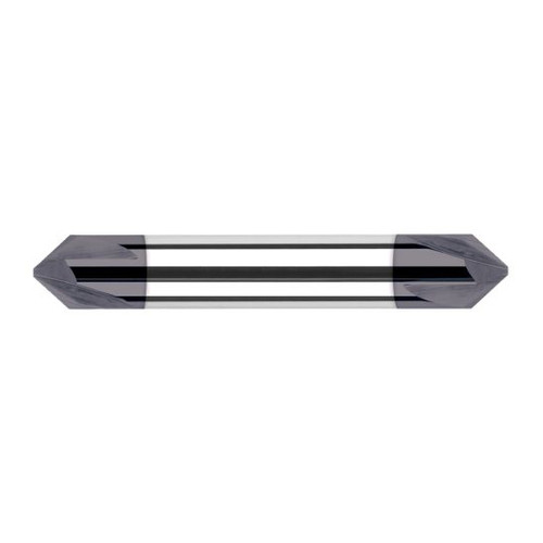 Harvey Tool 18620-C3 | 20 Degree Angle per Side 0.5840" LOC x 0.5000" Shank AlTiN Coated Solid Carbide Deburring Chamfer Mill