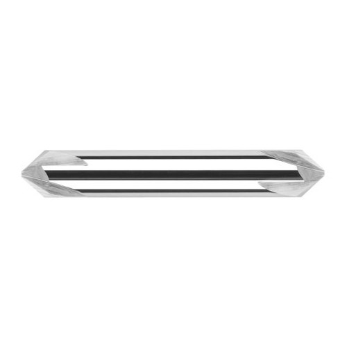 Harvey Tool 891030 | 30 Degree Angle per Side 0.1650" LOC x 0.2500" Shank Uncoated Solid Carbide Deburring Chamfer Mill