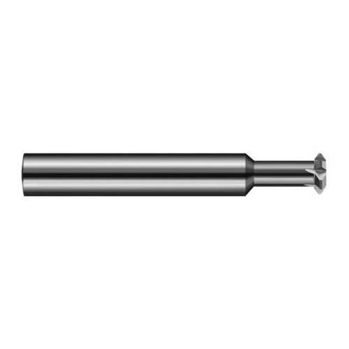 Harvey Tool 859232 | 1/2" Diameter x 1/2" Shank x 0.2075" Cutter Width x 3" OAL 90 Degree Included Angle Uncoated Solid Carbide Picatinny Attachment Cutter