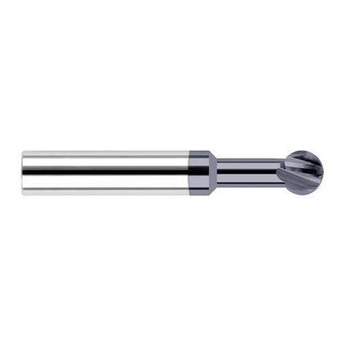 Harvey Tool 960632-C3 | 270 Degree Sperical Ball 1/2" Diameter x 1/2" Shank x 0.4270" LOC x 6" OAL 4FL AlTiN Coated Carbide Undercutting End Mill