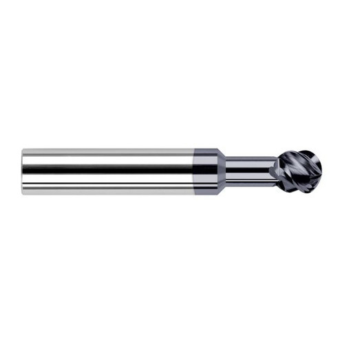 Harvey Tool 997110-C3 | 270 Degree Sperical Ball 5/32" Diameter x 3/16" Shank x 0.1330" LOC x 3" OAL 4FL AlTiN Coated Carbide Undercutting End Mill