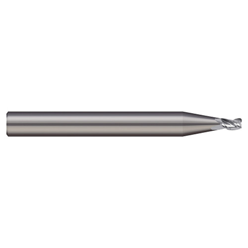 Micro 100 MEF-040-060-3-005 | 0.0400" Diameter x 1/8" Shank x 0.060" LOC x 1-1/2" OAL x 0.005" Corner Radius Uncoated Carbide End Mill