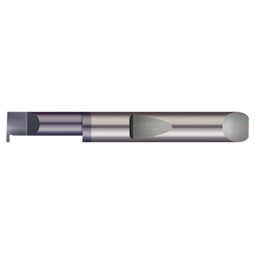 Micro 100 QFR-046-16X | 0.046" Width x 0.3700" Minimum Bore Diameter x 1.000" Maximum Bore Depth x 0.0230" Radius x 3/8" Shank x 2-1/2" OAL AlTiN Coated Carbide Full Radius Quick Change Grooving Tool