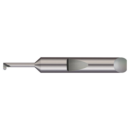 Micro 100 QMFR-020-500-080 | 0.020" Width x 0.0800" Minimum Bore Diameter x 0.500" Maximum Bore Depth x 0.0100" Radius x 3/16" Shank x 1-1/2" OAL Uncoated Carbide Full Radius Miniature Quick Change Grooving Tool