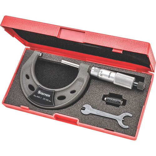 Starrett 51073 | 25mm-50mm Outside Micrometer 0.01mm Graduation Ratchet Thimble