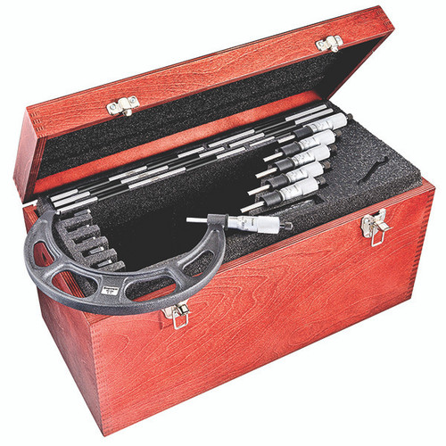 Starrett ST436DXRLZ | 6"-12" Range 6 Pc. Carbide Micrometer Set 0.0001" Graduation
