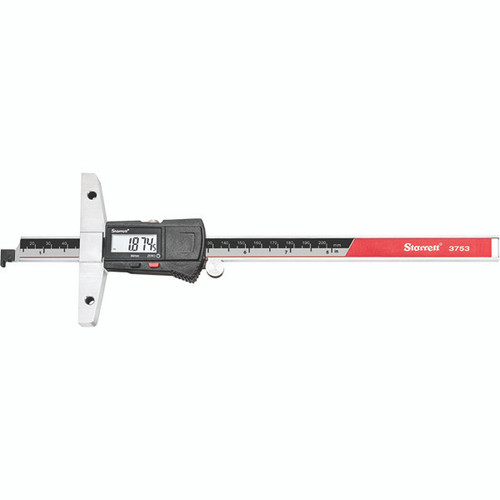 Starrett 3753A-8/200 | 8" Hardened Stainless Steel Electronic Depth Gage 0.0005" Resolution