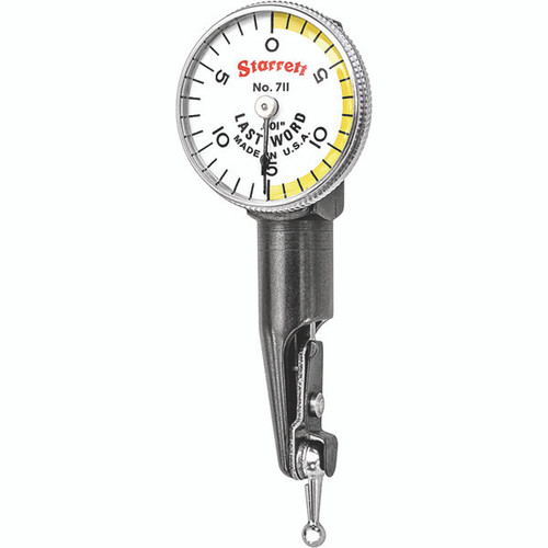 Starrett 711FS/GS | 0"-1/32" Range Dial Test Indicator 0.0010" Graduation White Half Shaded Dial