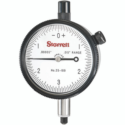 Starrett 25-109J | 1/64" Dial Indicator 0.00005" Graduation White Dial