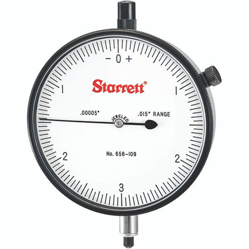 Starrett 656-109J | 1/64" Dial Indicator 0.00005" Graduation White Dial