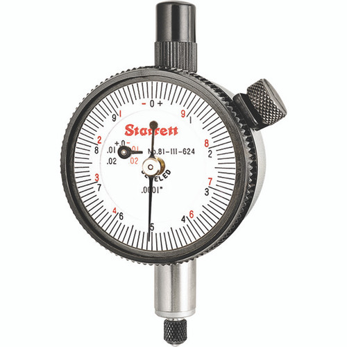 Starrett 81-111-624J | 1/32" Miniature Dial Indicator 0.0001" Graduation White Dial