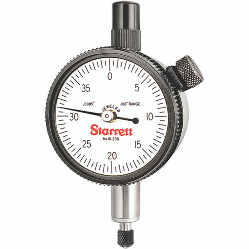 Starrett 53426 | 3/32" Miniature Dial Indicator 0.0005" Graduation White Dial