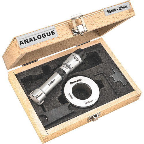Starrett 67861 | 25mm-35mm Range Inside Bore Gage Micrometer 0.005mm Graduation