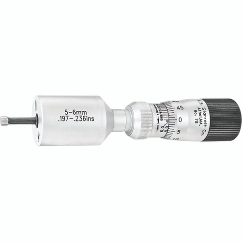 Starrett 68144 | 5mm-6mm Range Inside Bore Gage Micrometer 0.0025mm Graduation