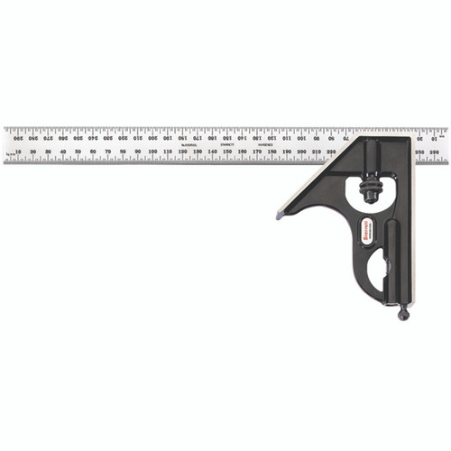 Starrett 11MH-300 | 2 Pc. 300mm Hardened Steel Blade Combination Square 35 Graduation with Square Head