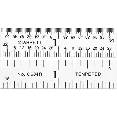 Starrett C604R-2 | 2" Spring-Tempered Steel Rule 1/8", 1/16", 1/32", 1/64" Graduation Starrett C604R-2 | 2" Spring-Tempered Steel Rule 1/8", 1/16", 1/32", 1/64" Graduation
