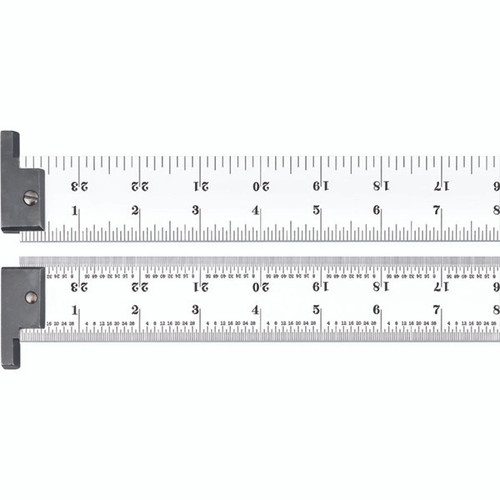 Starrett CH404R-24 | 24" Heavy Spring-Tempered Steel Rule 1/8", 1/16", 1/32", 1/64" Graduation