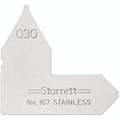 Starrett 167-030 | 1/32" Satin Coated Steel Individual Radius Gage