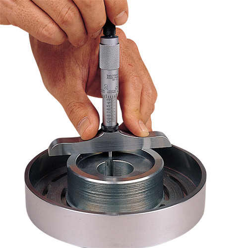 Starrett 52220 | 0"-3" Range Depth Micrometer 0.0010" Graduation 4" Base Length Ratchet Thimble