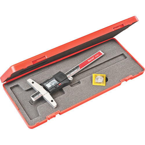 Starrett 12258 | 6" Hardened Stainless Steel Electronic Depth Gage 0.0005" Resolution