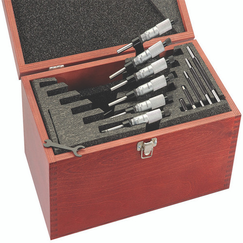 Starrett ST436.1CXRLZ | 0"-6" Range 6 Pc. Carbide Micrometer Set 0.0001" Graduation