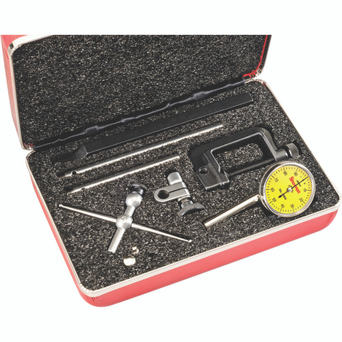 Starrett 196MA1Z | 5mm Range x 0-100 Reading x 0.02mm Graduation Yellow Dial Back Plunger Dial Test Indicator