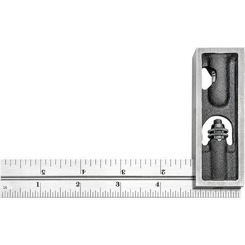 Starrett 50111 | 6" Hardened Steel Inch Reading Double Square with Hardened Steel Head