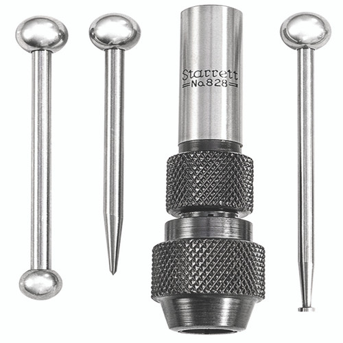 Starrett S828 |  Mechanical Center Finder with 3 Attachments