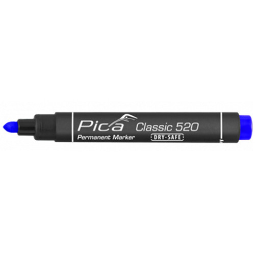 Pica 520/41 | Classic 520 Blue Bullet Tip Dry Safe Permanent Marker