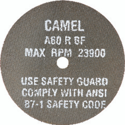 CGW 35689 | 2" Diameter x 3/8" Hole x 1/32" Thickness 30000 RPM 60 Grit Reinforced Aluminum Oxide Type 1 Cutoff Wheel