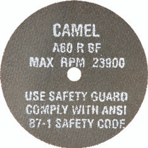 CGW 35502 | 3" Diameter x 1/4" Hole x 1/16" Thickness 25000 RPM 36 Grit Reinforced Aluminum Oxide Type 1 Cutoff Wheel