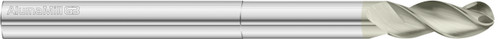 Fullerton Tool 27332 | 8mm Diameter x 100mm Shank x 20mm LOC x 100mm OAL 3 Flute FC5 Solid Carbide Ball End Mill