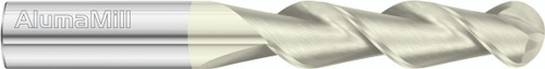Fullerton Tool 38130 | 3/4" Diameter x 3/4" Shank x 2-1/2" LOC x 5" OAL 2 Flute FC19 Solid Carbide Ball End Mill