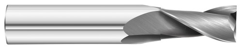 Fullerton Tool 25027 | 1/4" Diameter x 1/4" Shank x 3/4" LOC x 2-1/2" OAL 5 Flute FC1 Solid Carbide Corner Radius End Mill