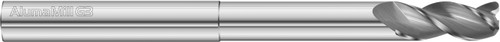 Fullerton Tool 27862 | 1" Diameter x 1" Shank x 1-1/4" LOC x 6" OAL 3 Flute Uncoated Solid Carbide Corner Radius End Mill