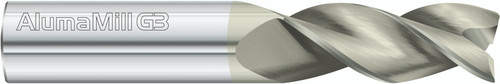 Fullerton Tool 27017 | 5/8" Diameter x 5/8" Shank x 1-5/8" LOC x 3-1/2" OAL 3 Flute FC5 Solid Carbide Square End Mill