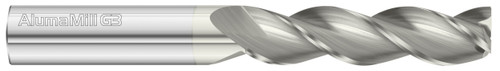 Fullerton Tool 27037 | 1/2" Diameter x 1/2" Shank x 2" LOC x 4" OAL 3 Flute FC5 Solid Carbide Square End Mill