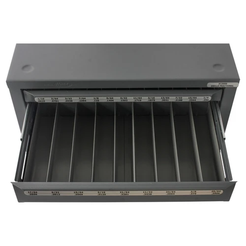 Huot 13000 | Fractional Drill Dispenser Cabinet, Holds 1/16"-1/2" Drill Bits