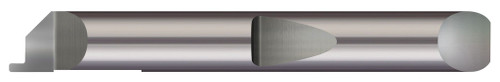 Photograph of a Micro 100 QRRC6-062-1000-370X | 0.3700" Min Bore DIA x 1.000" (1) Max Bore Depth x 0.0620" (1/16) Tooth Width x 0.1000" Projection x 0.3750" (3/8) Shank DIA x 2.50" (2-1/2) Overall Length x 0.0060" Radius  - Carbide Retaining Ring Grooving  Right Hand, AlTiN Coated