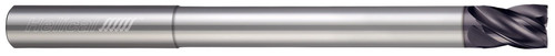 Photograph of a Helical Solutions 83500 |HSV-RN-ML-40500 0.5000" (1/2) Cutter DIA x 0.5000" (1/2) Shank DIA x 0.6250" (5/8) Length of Cut x 6.0000" (6) Overall Length x 3.7500" (3-3/4) Reach Carbide Square End Mill for Steel, 4 Flutes, APLUS Coated - (HSV-RN-ML-40500)